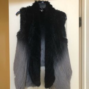 Fur ombre vest